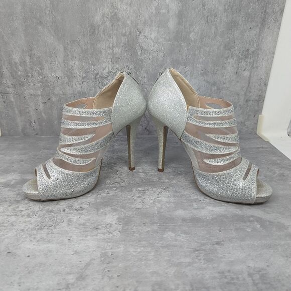 Sparkle Rhinestone Top Moda High Heels Size 6.5 - Picture 4 of 6